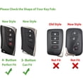 thumbnail image 2 of Key Fob Cover Compatible with Lexus ES LS LC RX NX LX TX GX 2018-2025 Keychain Case Holder Protector,Black, 2 of 7