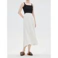thumbnail image 2 of Falda elegante de cintura alta con cintura elástica y drapeada, color blanco Lure, 60 piezas, falda plisada grande Ieli para mujer, ropa informal de moda, 2 of 5