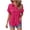 Tops-238Hot Pink, variant on Xdegoge Button Down Shirt for Women Lapel Collar Short Sleeve Work office Casual Loose Fit Dual Pocket Detail Textured Fabric Lightweight Flowy Summer Spring Tops Soft Blouse