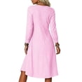 thumbnail image 6 of Omexry Cute Summer Dresses Women's Fashion And Leisure Splicing Long Sleeve Round Neck Loose And Comfortable Dress, 6 of 7