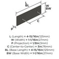 thumbnail image 6 of Amerock Maymont 3 inch (76mm) Center-to-Center Rectangle Oil-Rubbed Bronze Cabinet Pull Backplate, 6 of 7