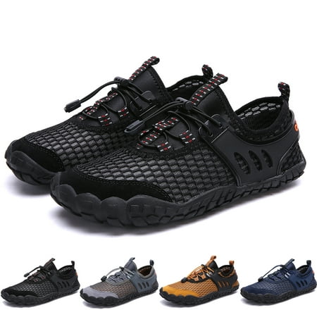 Bridawn Black Men Women Quick Dry Comfortable & Breathable Water Shoes for Swim Surf