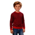 thumbnail image 2 of WOYY Little Boys Striped Long Sleeve T-Shirt Unisex Casual Crew Neck Tshirt, Sizes 3-14, 2 of 5