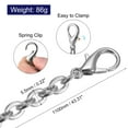 thumbnail image 2 of Uxcell 43"x0.22" Purse Chain Strap, 2Pack Purse Handle Shoulder Bag Replacement Strap, Silver, 2 of 5