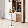 thumbnail image 2 of Giantex Round Bar & Pub Table, Height Adjustable Bistro Table w/Faux Marble Top, 360° Swivel Cocktail Table, 2 of 8