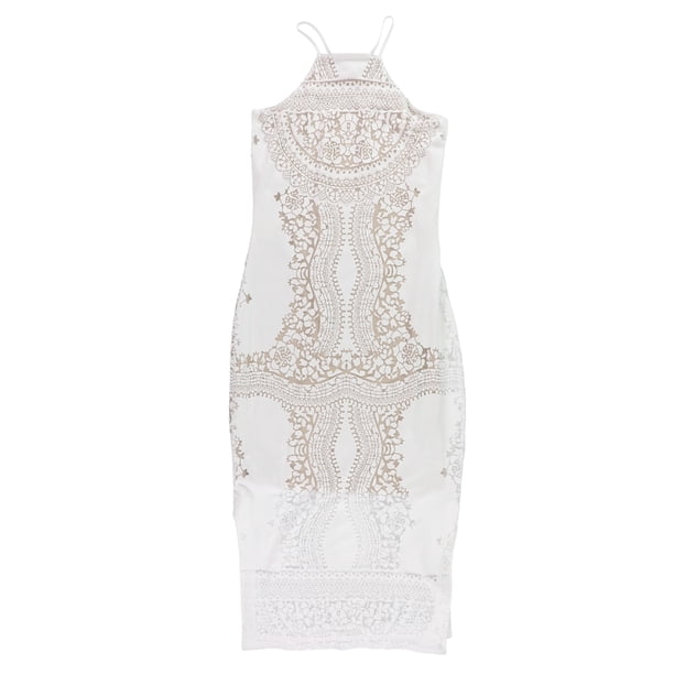 Vestido ajustado bar III Burnout para mujer blanco XS