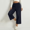 thumbnail image 2 of ADSSDQ Capri Jeans for Women Wide Leg Jeans Woman Stretchy Pull On Jeans High Waist Denim Jean Capris Pant with Pocket Navy XL, 2 of 8