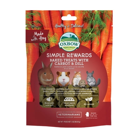 UPC: 0744845960173 | Oxbow Simple Rewards Baked with Carrot & Dill Small Animal Treats  2 oz