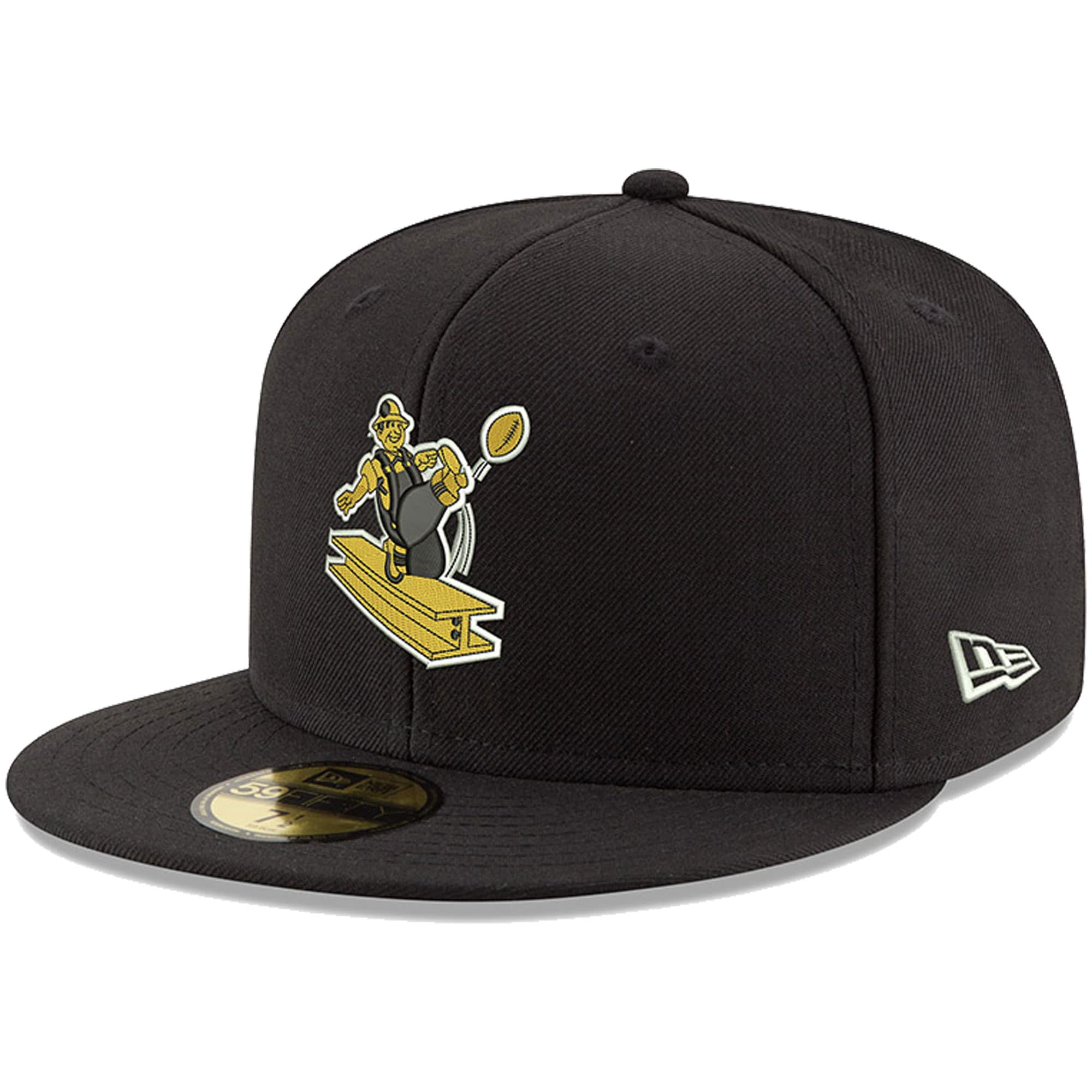 Pittsburgh Steelers New Era Omaha Throwback 59FIFTY Fitted Hat - Black ...