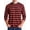 Orange Navy Blue, variant on HAOMEILI Men's Striped T-Shirt Crewneck Long Sleeves Basic Casual Top