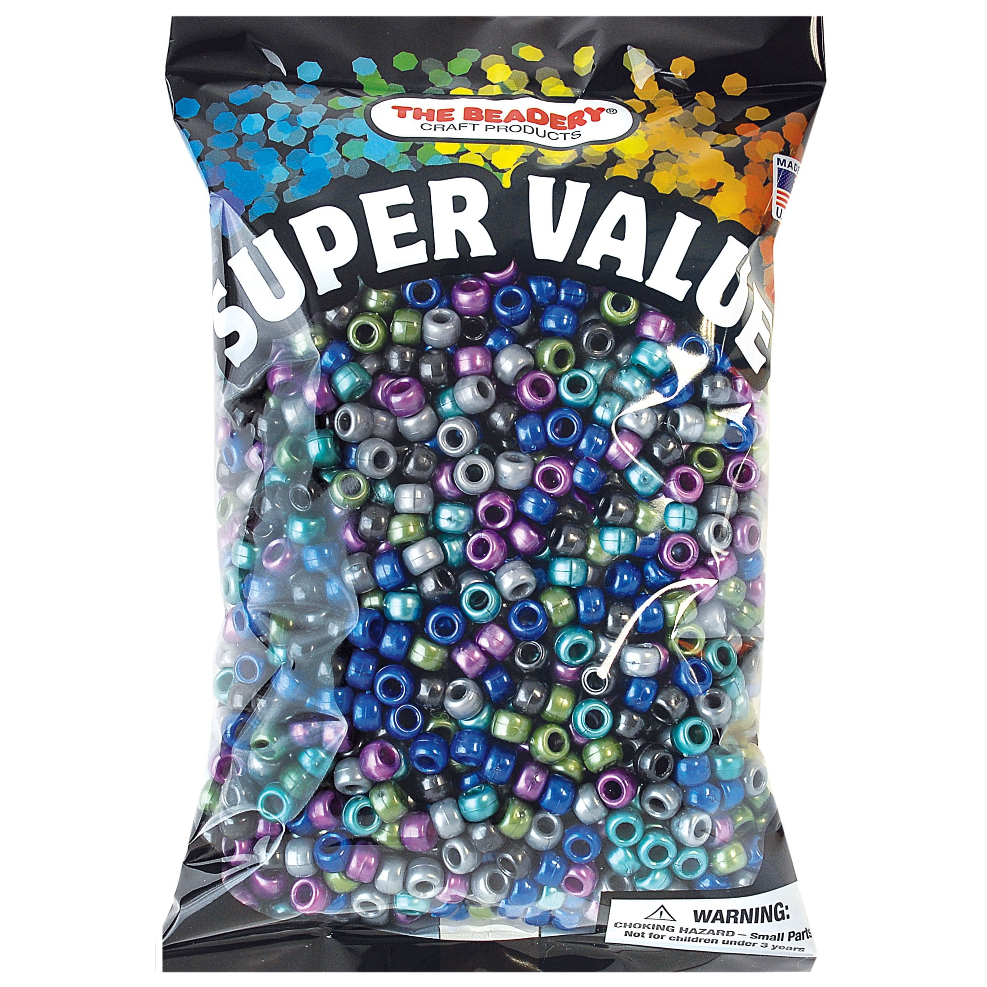 The Beadery Pony Beads 1Lb-Cool Pearl