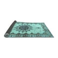 thumbnail image 2 of Ahgly Company Indoor Square Medallion Light Blue Traditional Area Rugs, 7' Square, 2 of 4