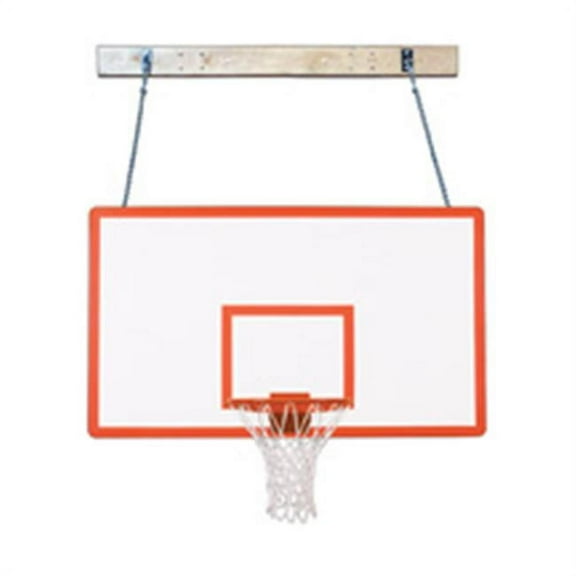 SuperMount46 Performance Steel-Fiberglass Wall Mounted Basketball System, Kelly Green