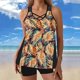 thumbnail image 1 of Trajes de baño tankini para mujer Trajes de baño vintage estampados para mujer Trajes de baño conservadores Traje de baño bikini con falda de playa estampada para mujer, 1 of 8