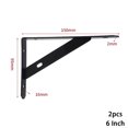thumbnail image 1 of Soportes de estante Gerich, 2 piezas de soporte de estante de metal en forma de L, soporte de esquina engrosado, soporte de estante de ángulo recto, negro, 1 of 8