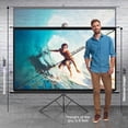 thumbnail image 3 of Universal 100-Inch Tripod Screen - Floor Standing Portable Fold-Out Roll-Up Tripod Manual Projector Screen, 3 of 7