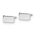 thumbnail image 2 of Diamond2Deal 14k White Gold Pennsylvania State Earrings for Women (L- 0.19 in, W-0.33 in), 2 of 4
