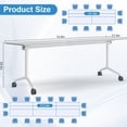 thumbnail image 2 of Conference Table 6ft, White Mobile Flip Top Training Tables for Office,Meeting, 2 of 7