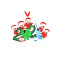 thumbnail image 3 of Resina De Navidad Navidad Familia Diy Bendiciones Escritas A Mano Colgantes De Muñeco De Nieve Regalo Para Amigo O Familia Monstrate HA040823-44, 3 of 6
