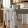 thumbnail image 6 of Sm:)e Silk Gold Foil Gauze Tablecloth Silver 60x84 Inch - Glitter Metallic Sheer Table Cover for Dining, Wedding, Party, and Events - Durable & Stylish Home Decor, 6 of 7