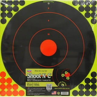  Birchwood Casey Shoot-N-C 8 Bull's-Eye Reactive Targets -  Highly Visible Instant Feedback Self-Adhesive Shooting Targets with Repair  Pasters - 30 Targets, 360 Pasters : Hunting Targets And Accessories :  Sports & Outdoors