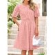 thumbnail image 5 of Vestido de verano KIRUNDO 2025, manga corta abullonada, ojales, rosa algodón, 5 of 9