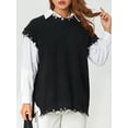 thumbnail image 2 of hirigin Women Men Knitting Tops, Round Neck Solid Color Casual Party Street Fall Spring Pullover, 2 of 9