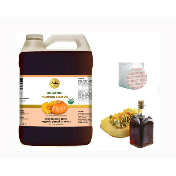 1 Gallon Pure Organic Unrefined Virgin Pumpkin seed oil cold pressed
