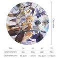 thumbnail image 2 of Genshin Impact Round Tablecloth Print Decorative Table Cover Washable Table Cloths for Dining Party Picnic 50x50in, 2 of 8