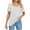 White, variant on Annhoo Women's Summer Tops Casual Square Neck Short Sleeve Dressy Shirts for Wear with Leggings Fashion Outfits