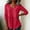 Red, variant on Gamivast Babydoll Blouses for Women Peplum 3/4 Sleeve Casual Tunic Tops Solid Color Babydoll Shirts Loose Fit Flowy Lightweight Comfortable Spring Fall Everyday Wear