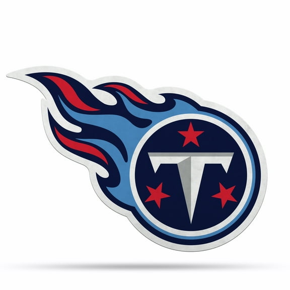 Titans Shape Cut Primary Logo Pennant With Header Card
