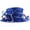 Blue, variant on Slccxzc Women Wide Brim Hat, Satin Cloth Rhinestone Church Hat, Elegant Wedding Photography Hat Female Banquet Fascinator Formal Hat Tea Party Hat