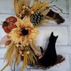 thumbnail image 3 of Guirnalda navideña para colgar en la pared, colgante con forma de luna, gato, flores secas, suministros para fiestas, 3 of 4