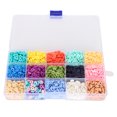 thumbnail image 4 of Perles Plates de Poterie, Perles Rondes d'Argile 240PCS Parfait pour Boucles d'Oreilles pour Porte-Clés pour Bricolage pour Chevilles pour Colliers pour Bracelets, 4 of 8