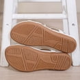 thumbnail image 6 of Fashion Casual Ladies Round Toe Flat Sandals Floral Embellished Back Elastic Band Design Spring Summer Daily Versatile Footwear White 5.5(36), 6 of 9