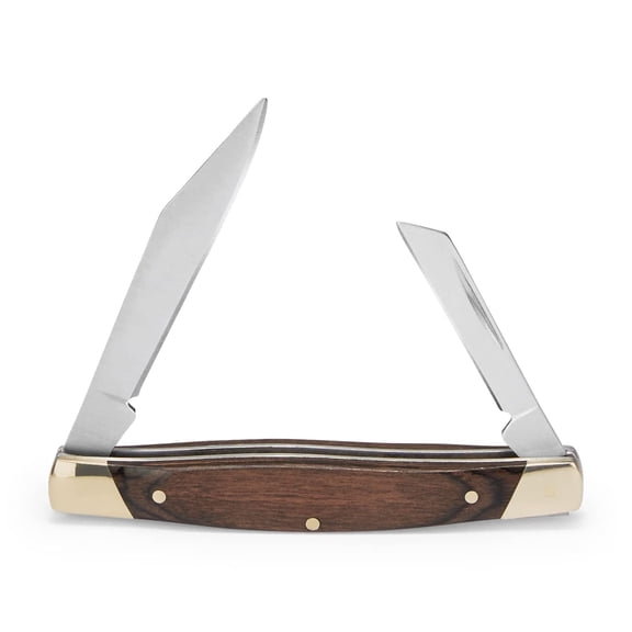 Buck Knives 375 Deuce 2-Blade Folding Pocket Knife with Wood Handle