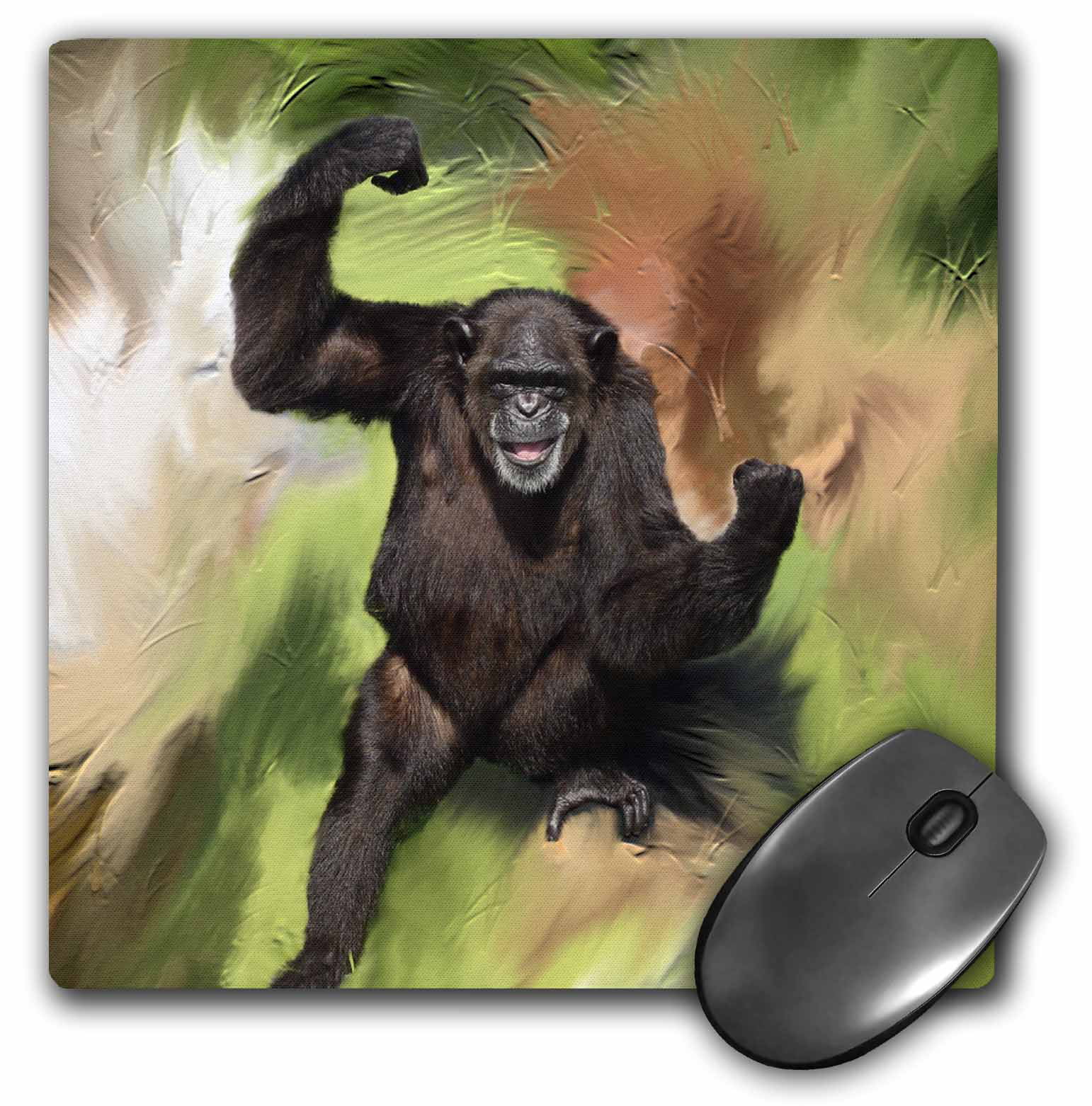 Mouse pad de macaco chimpanzé com costura de precisão : :  Computadores e Informática