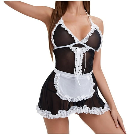 

Women s Sexy Lace Role Play Lingerie Pajamas Siamese Sexy Underwear
