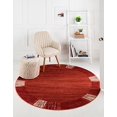 thumbnail image 2 of Unique Loom Del Mar Collection Tapis Rond Transitionnel Contemporain, 8 Pieds, Rouille Rouge/terre Cuite, 2 of 10