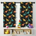 thumbnail image 5 of Blackout Kids Curtains,Black Colorful Dinosaurs Pattern Childrens Insulated Curtains Set Of 2,Bedroom Essentials,Toddler Room Decor 42"x54", 5 of 5
