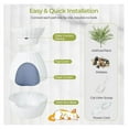 thumbnail image 3 of Cat Litter Box with Electronic Odor Removal, Plant Design Enclosed Litter Box with Door, ABS Durable Construction, Easy Clean, White+Green, 63L Capacity, 3 of 9