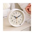 thumbnail image 4 of Reloj despertador analógico redondo con pilas for sala de estar, cocina, dormitorio, oficina, escuela, dormitorio, mesita de noche, despertador, 4 of 5