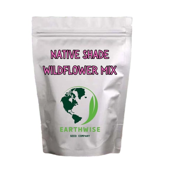 Earthwise Shady Native Wildflower Seed Mix, 1/4 lb, Pollinator-Friendly, Shade-Tolerant Wildflowers, 175 Sq. ft.