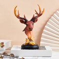 thumbnail image 3 of QTOCIO Figurine de Cerf pour Attraction de Richesse Bureau Résine, 3 of 4