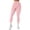 Light pink, variant on YIFUNIN Women's Solid Color Hip Lifting Yoga Pants, Ribbed Knit Fitness Leggings for Exercise Workout, High Waist Tummy Control,Black L