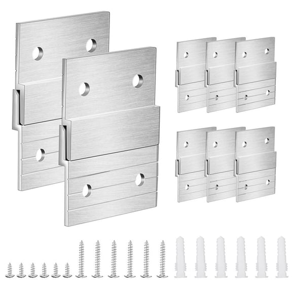 1 Set 5In French Cleat Hanger Heavy Duty Metal Photo Rack Art Frame Wall Hardware Z-Barfor Hook Mirror