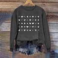 thumbnail image 1 of Meichang Chandails de la Saint-Valentin pour Femmes Chandail en Molleton Graphique Cœur d'Amour Col Rond Décontracté Manches Longues Cadeaux de la Saint-Valentin Pull Chandails en Molleton Liquidation de Printemps, 1 of 4