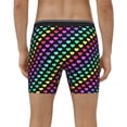 thumbnail image 4 of Picia Rainbow Hearts Pattern Men's Athletic Long Leg Briefs , Performance Stretch Underwear，Moisture-Wicking, 4 of 7