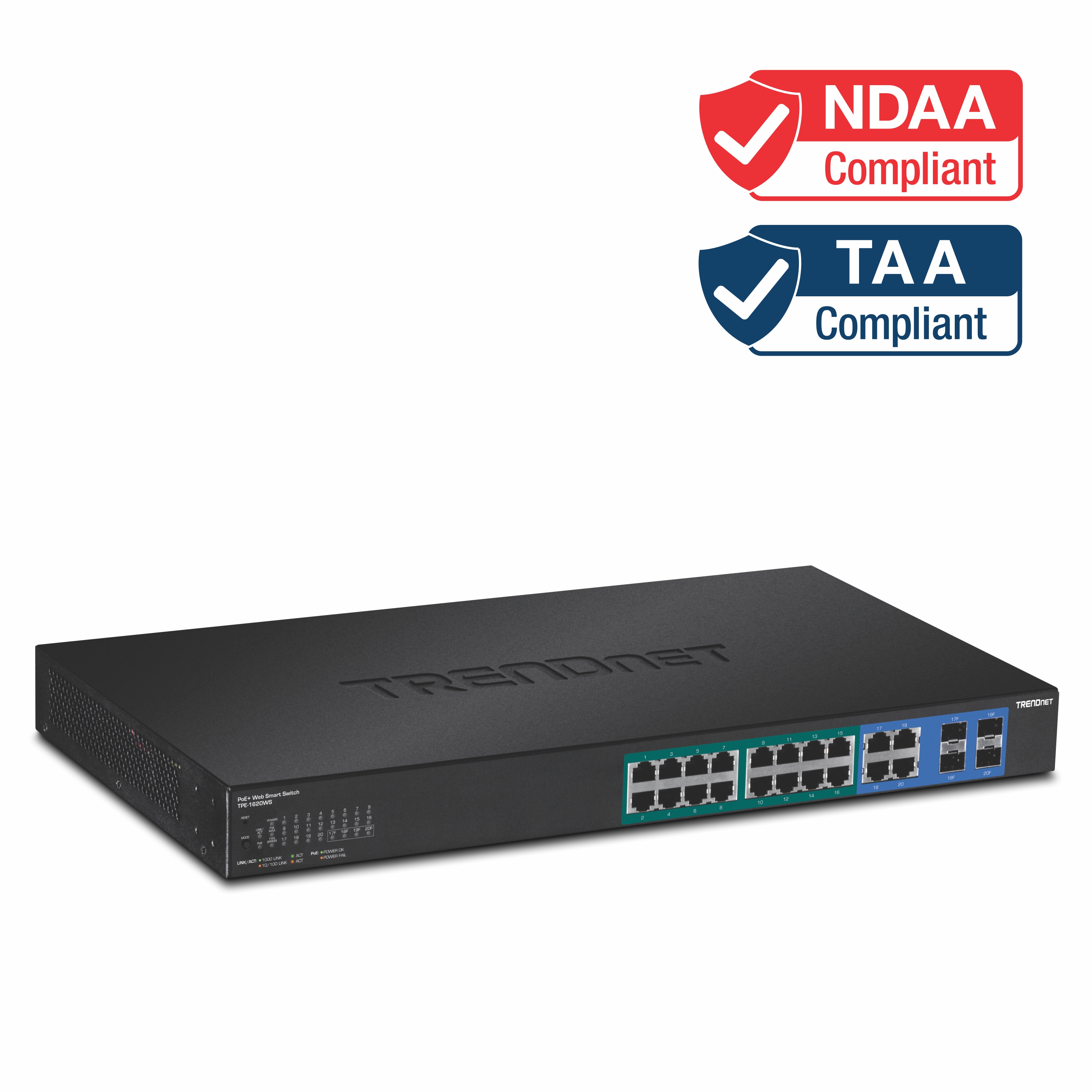 TPE1620WS, 20Port Gigabit Web Smart PoE+ Switch